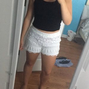 Charlotte Russe High Rise Crotchet Short